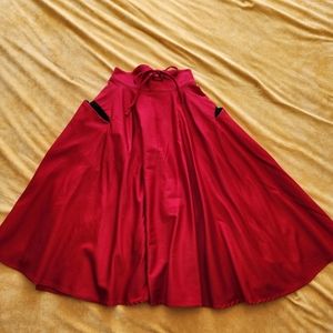 EUC Size Extra-Small Pinup Couture / Pinup Girl Clothing Red Corset Skirt